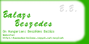 balazs beszedes business card