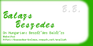 balazs beszedes business card